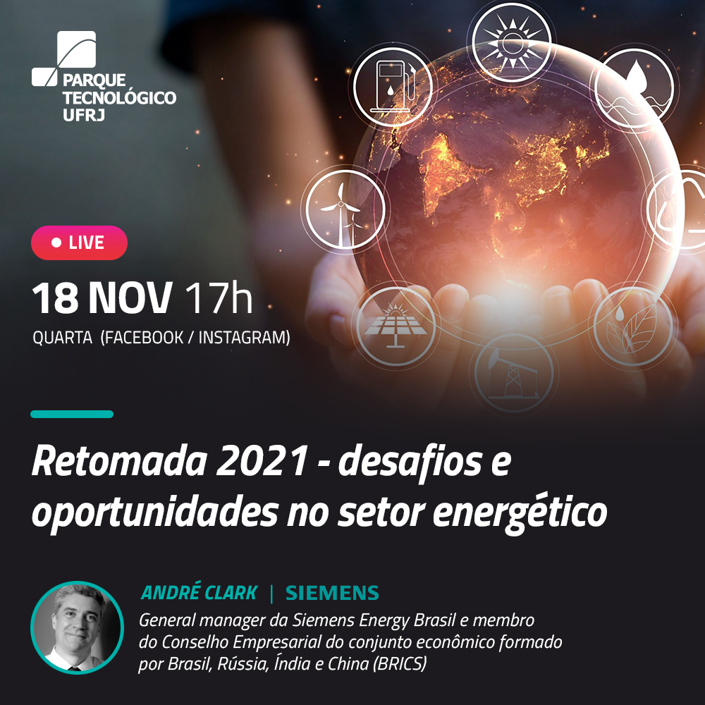 Folder da Live Retomada 2021 - Desafios e oportunidades no setor energético
