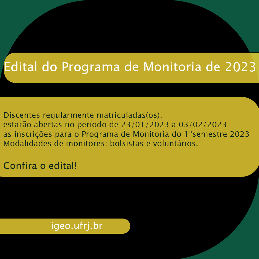 Edital do Programa de Monitoria de 2023